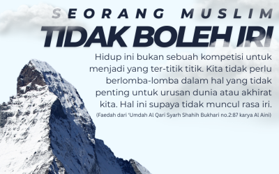 Kepribadian Seorang Muslim (13): Tidak mudah iri