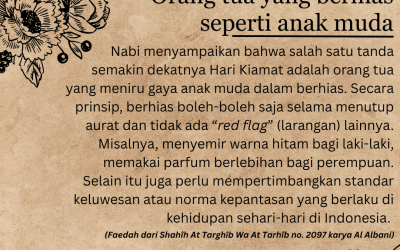 Tanda Hari Kiamat (27): Orang tua yang berdandan seperti anak muda