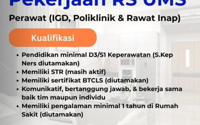 Lowongan Pekerjaan Perawat di RS Universitas Muhammadiyah Surakarta: Batas Lamaran diterima 21 September 2025