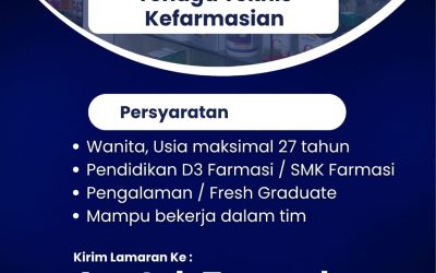Lowongan Pekerjaan Tenaga Teknis Kefarmasian di Apotek Tempel Sleman: Batas Lamaran Diterima 3 Oktober 2026
