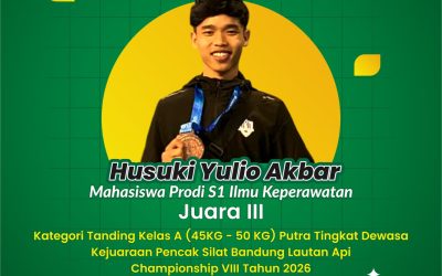 Husuki Yulio Akbar Mahasiswa Ilmu Keperawatan (S1) Memperoleh Juara III Kejuaraan Pencak Silat Bandung Lautan Api Tahun 2026
