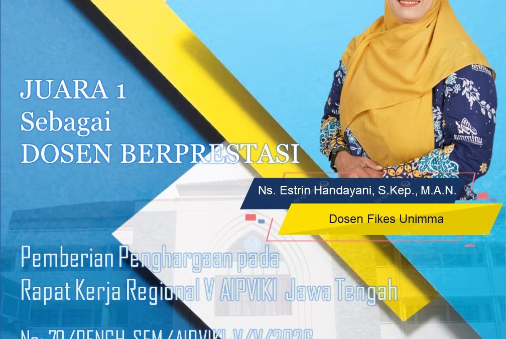 Ns. Estrin Handayani, MAN: Meraih Penghargaan Sebagai Dosen Berprestasi Versi AIPVIKI Regional V Jawa Tengah Tahun 2026